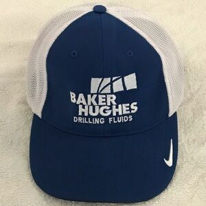 Nike Golf for Baker Hughes FlexFit Blue & White Trucker Hat NWOT
